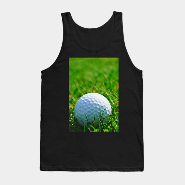 Golf Ball in Grass Tank Top by adrianbrockwell